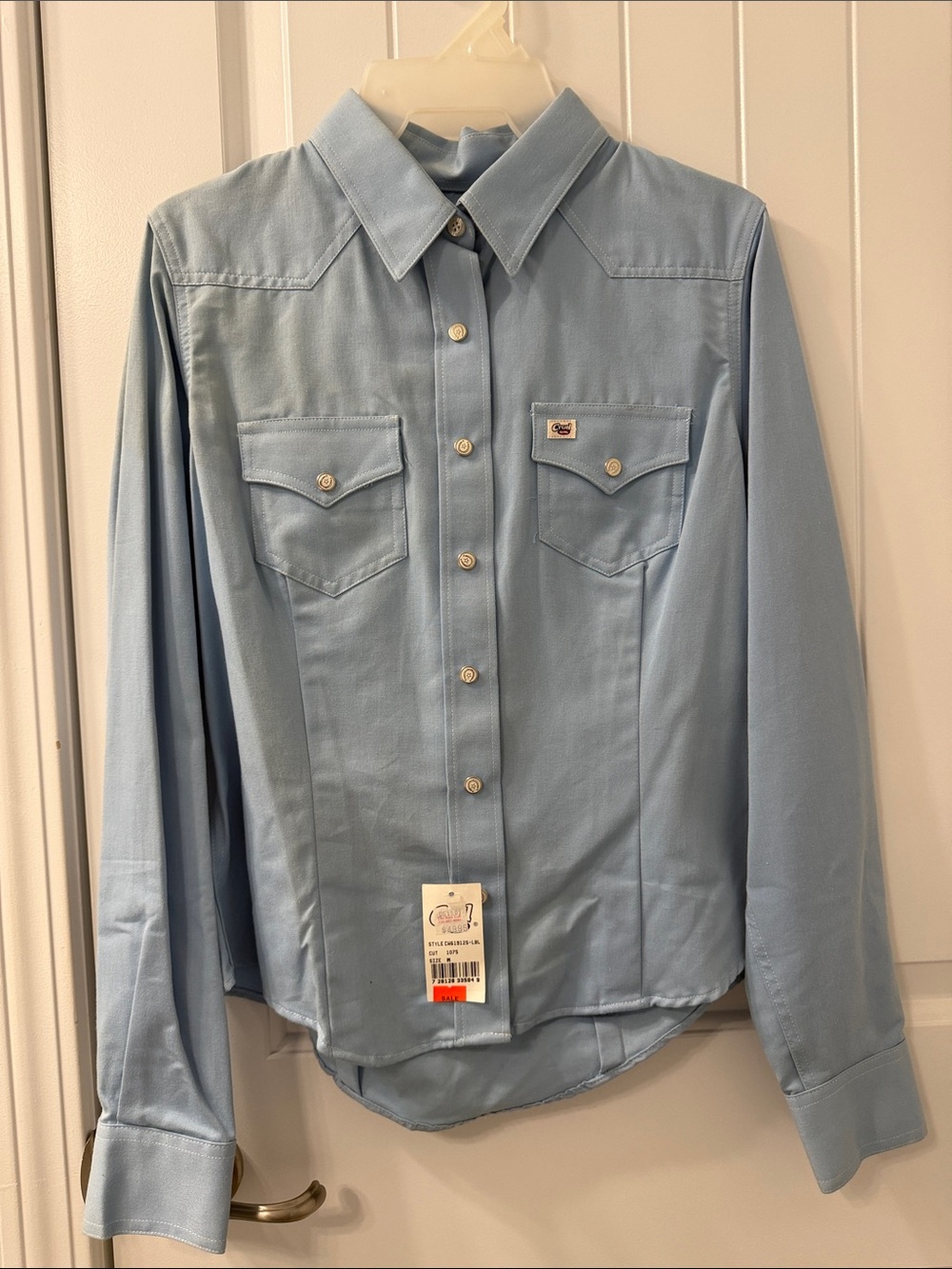 medium Cruel Girl Light Blue Western Snap-Front Shirt